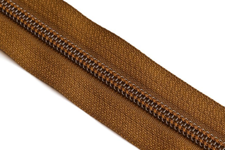 Молния спиральная YKK №5 неразъемная коричневый вуд/золото 28см 00000082251 фото