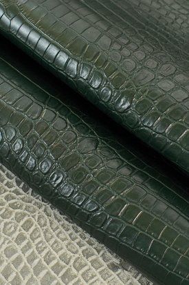 Шкіра ВРХ Крокодил Classic зелений DARK GREEN 0,7-0,8 Samanta Італія 00000079825 фото