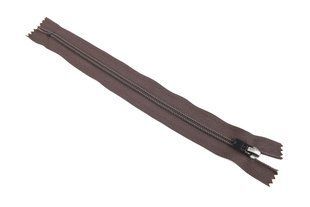 Молния спиральная YKK №5 неразъемная коричневый кофе/серебро антик 25см 00000082016 фото