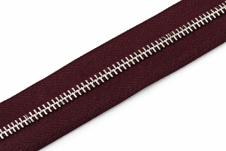 Блискавка метал Т5 CLASSIC рулонна бордо BURGUNDY/нікель код79646 00000079646 фото