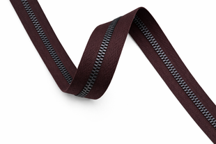 Блискавка метал Т5 CLASSIC рулонна бордо BURGUNDY/чорний нікель код80319 00000080319 фото
