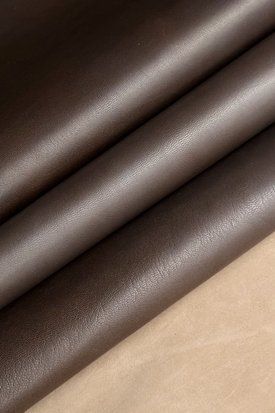 Кожа шевро ЛОТ 15 коричневый BROWN 1,0-1,2 Италия 00000079964 фото