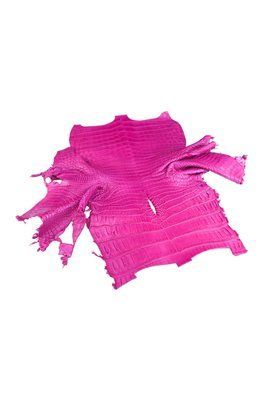 Крокодил натуральный ЖИВОТ-ХВОСТ (сегмент) малиновый 00000081295 фото