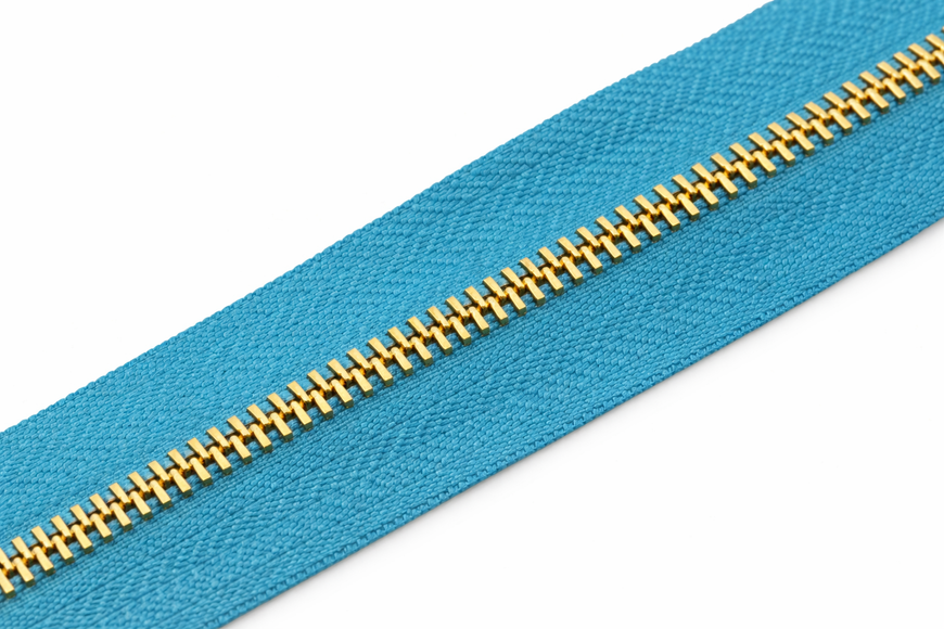 Молния металл T5 CLASSIC рулонная голубой CERULEAN/золото код79092 00000079092 фото