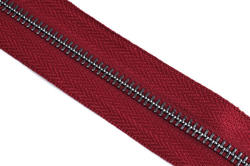 Блискавка метал Т5 CLASSIC рулонна червоний RED/чорний нікель код82267 00000082267 фото