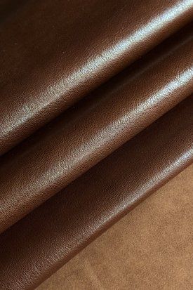 Кожа шевро ЛОТ 15 коричневый глянец CHOCO 1,0 Италия 00000079748 фото