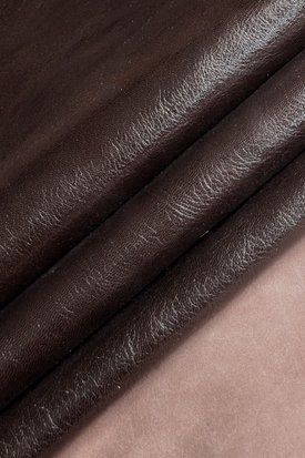 Кожа шевро ЛОТ 15 коричневый глянец D.CHOCOLATE 1,0-1,1 Италия 00000079943 фото